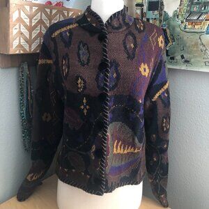 Vintage Doncaster Wool Velvet Mohair Cardigan Sweater - Gypsycore